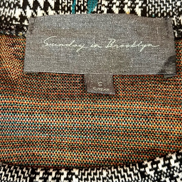 ANTHROPOLOGIE Sunday in Brooklyn Gretchen Houndstooth Floral top size S - Picture 7 of 12